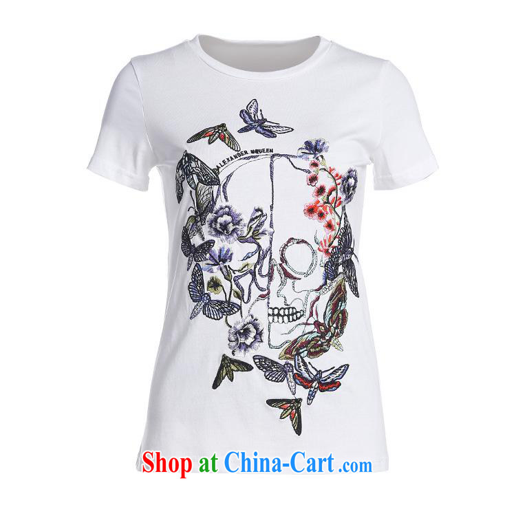 9 month dress * Shenzhen European site high-end stylish foreign trade dress Mak Ka-heavy industry embroidery T shirt short-sleeved BC 1902 black L pictures, price, brand platters! Elections are good character, the national distribution, so why buy now enjoy more preferential! Health