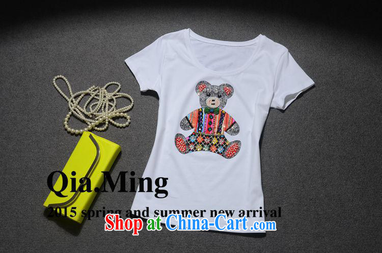 9 month dress * The European site 2015 spring female new cubs pattern to the staple Pearl inserts drill beauty T-shirt cotton Tgc 3092 white L pictures, price, brand platters! Elections are good character, the national distribution, so why buy now enjoy more preferential! Health