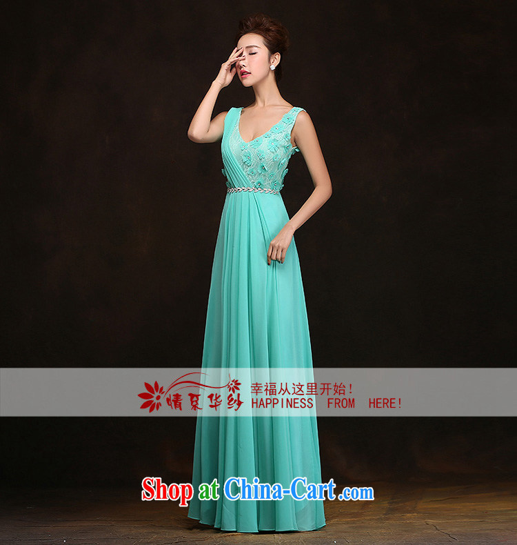 The china yarn 2015 Evening Dress new girl V for long, Moderator performance service reception bridesmaid performances in water blue. size does not accept return pictures, price, brand platters! Elections are good character, the national distribution, so why buy now enjoy more preferential! Health