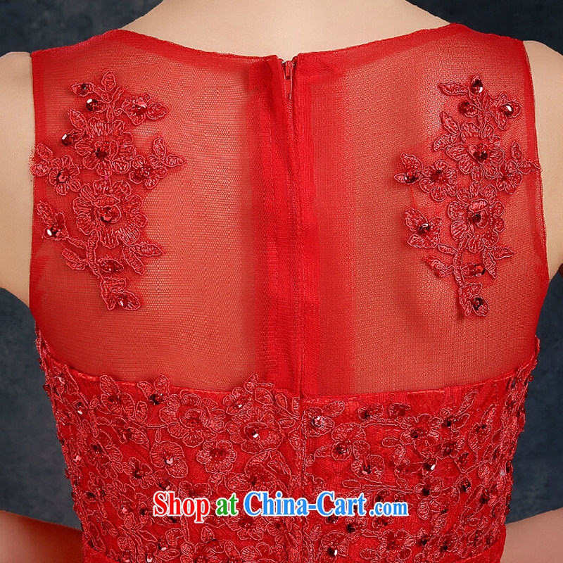 Short Evening Dress 2015 new wedding banquet dress summer thick beauty bridal dresses XL red, the color is Windsor, shopping on the Internet