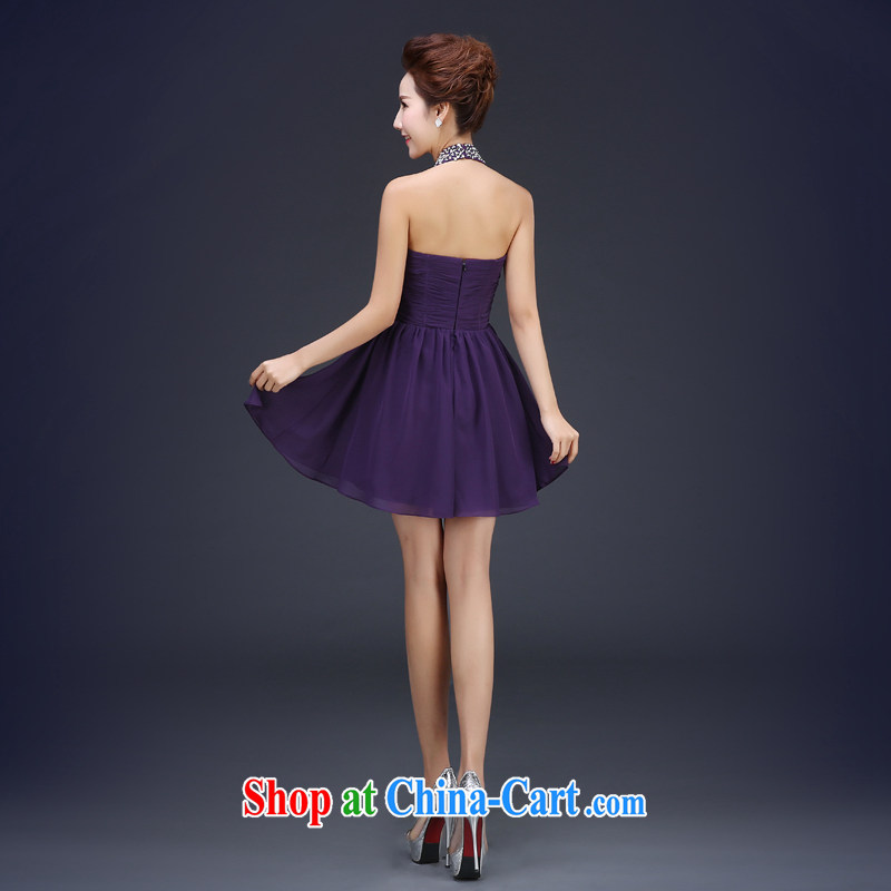 Jie MIA 2015 new bridesmaid serving short bridesmaid dress the dress wedding toast service bridal gown Evening Dress spring and summer purple XXL, Jake Mia, shopping on the Internet