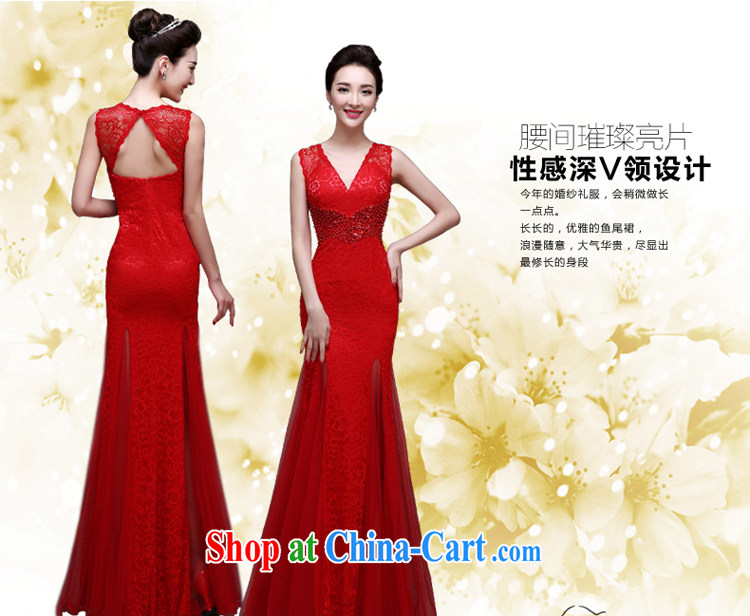 Serving a good solid Evening Dress long 2015 new bride toast serving spring red wedding dress girls dresses red M pictures, price, brand platters! Elections are good character, the national distribution, so why buy now enjoy more preferential! Health
