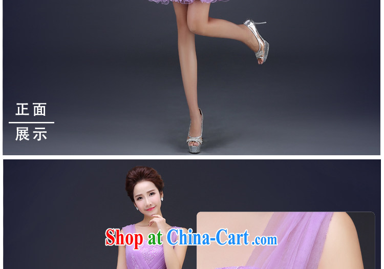 Cheng Kejie MIA spring 2015 new bridesmaid mission Small dress bridesmaid clothing sister dress short purple wedding dress girls summer single shoulder S pictures, price, brand platters! Elections are good character, the national distribution, so why buy now enjoy more preferential! Health