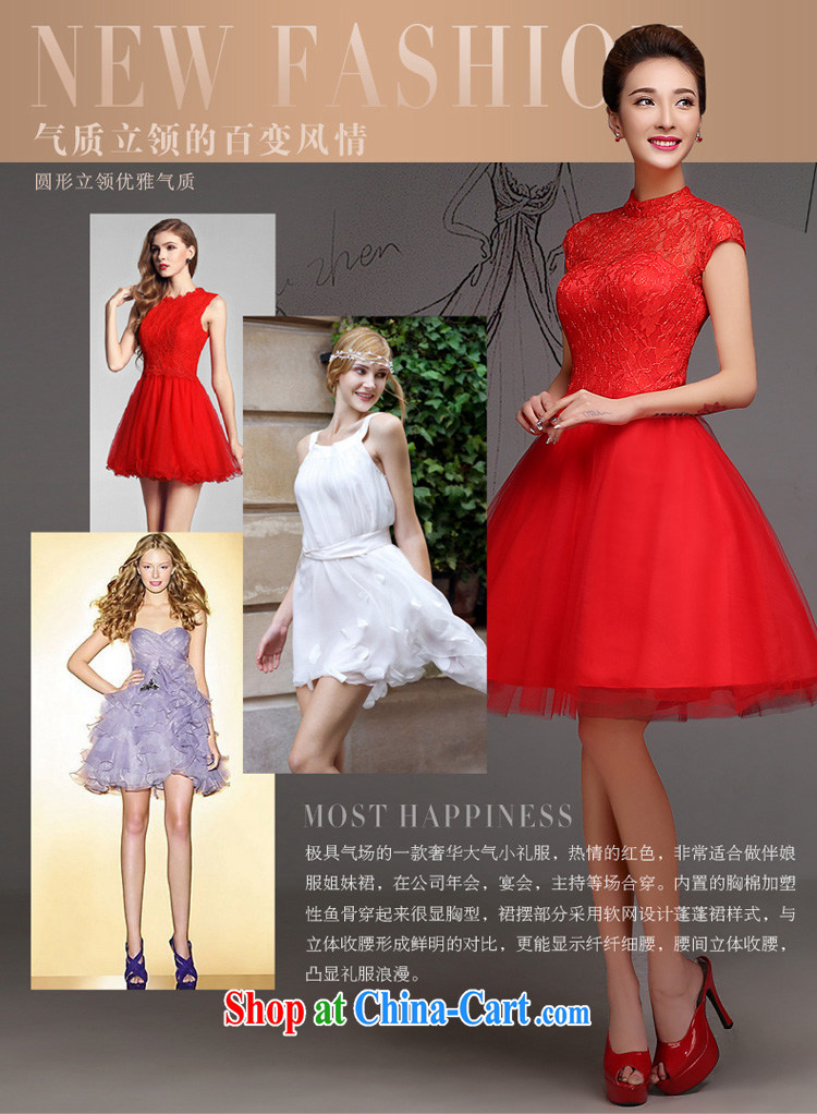 Korean short spring and autumn, serving toast 2015 new stylish bridal wedding dress beauty bridesmaid dress dress red XL pictures, price, brand platters! Elections are good character, the national distribution, so why buy now enjoy more preferential! Health