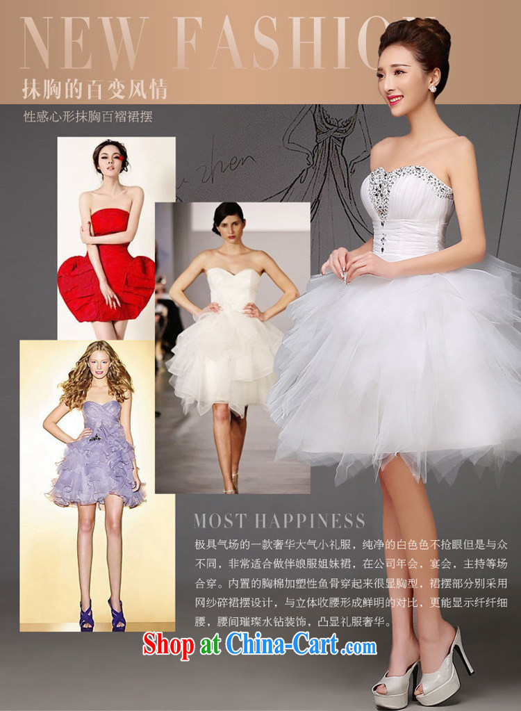 Evening Dress 2015 new summer Korea erase annual chest dress short shaggy dress banquet sister skirt small dress girls white XL pictures, price, brand platters! Elections are good character, the national distribution, so why buy now enjoy more preferential! Health