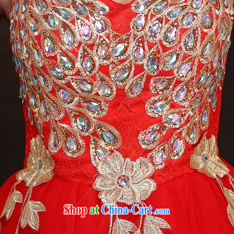 The china yarn 2015 new stylish bridal dresses, short marriage the wedding dress banquet red toast serving the code short skirt red XXL and China yarn, shopping on the Internet