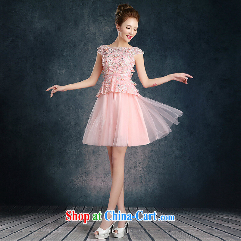 spring and summer-bridesmaid dress 2015 new slim body short, sister wedding dress wedding bridesmaid dress uniform toast pink long XXL, the color is Windsor, shopping on the Internet