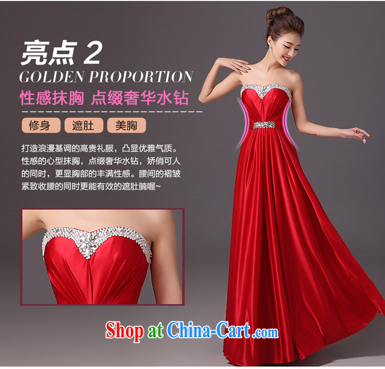 Summer bridal toast clothing fashion 2015 new erase chest long evening dress Red Beauty wedding dresses red XL pictures, price, brand platters! Elections are good character, the national distribution, so why buy now enjoy more preferential! Health