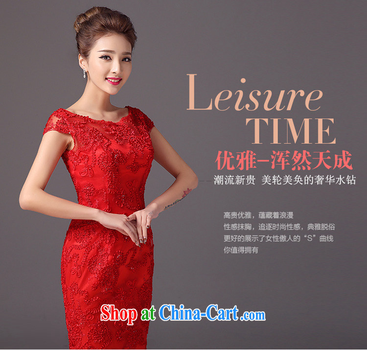 Spring and Summer, Autumn 2015 new stylish bridal dresses the Field shoulder crowsfoot beauty wedding toast serving long red evening dress red M pictures, price, brand platters! Elections are good character, the national distribution, so why buy now enjoy more preferential! Health