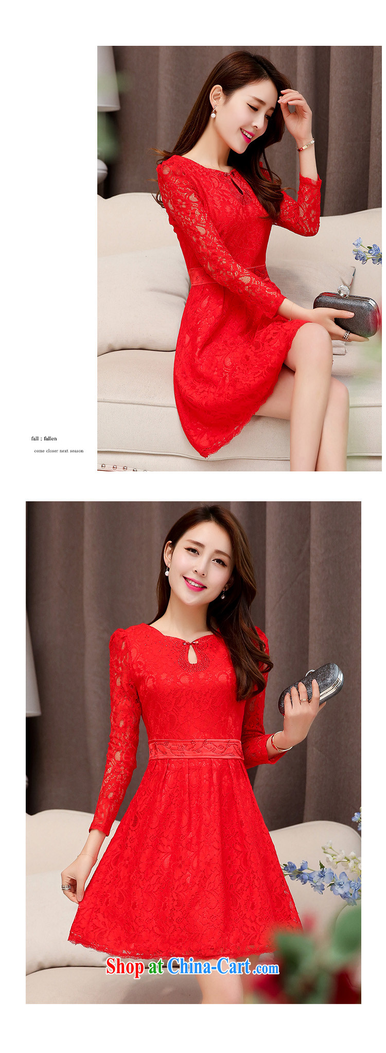 Floating love Ting new large red wedding lace dresses 2015 spring and summer language empty reception dress style beauty red XXL pictures, price, brand platters! Elections are good character, the national distribution, so why buy now enjoy more preferential! Health