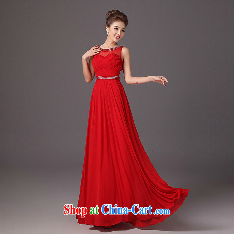 Marriages served toast red long wedding dresses 2015 stylish new beauty dress summer dress red XXL, the color is Windsor, online shopping