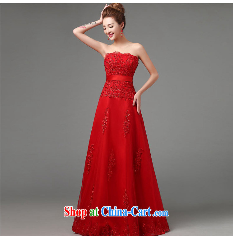 Spring and Summer bridal toast service 2015 new marriage long evening dress stylish beauty chest bare dress red L pictures, price, brand platters! Elections are good character, the national distribution, so why buy now enjoy more preferential! Health