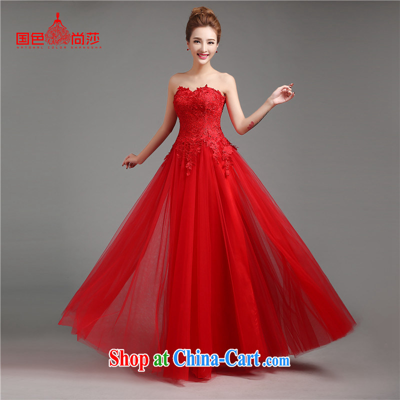 Summer long serving toast 2015 new stylish red wedding dresses bridal wedding dresses toast red XXL