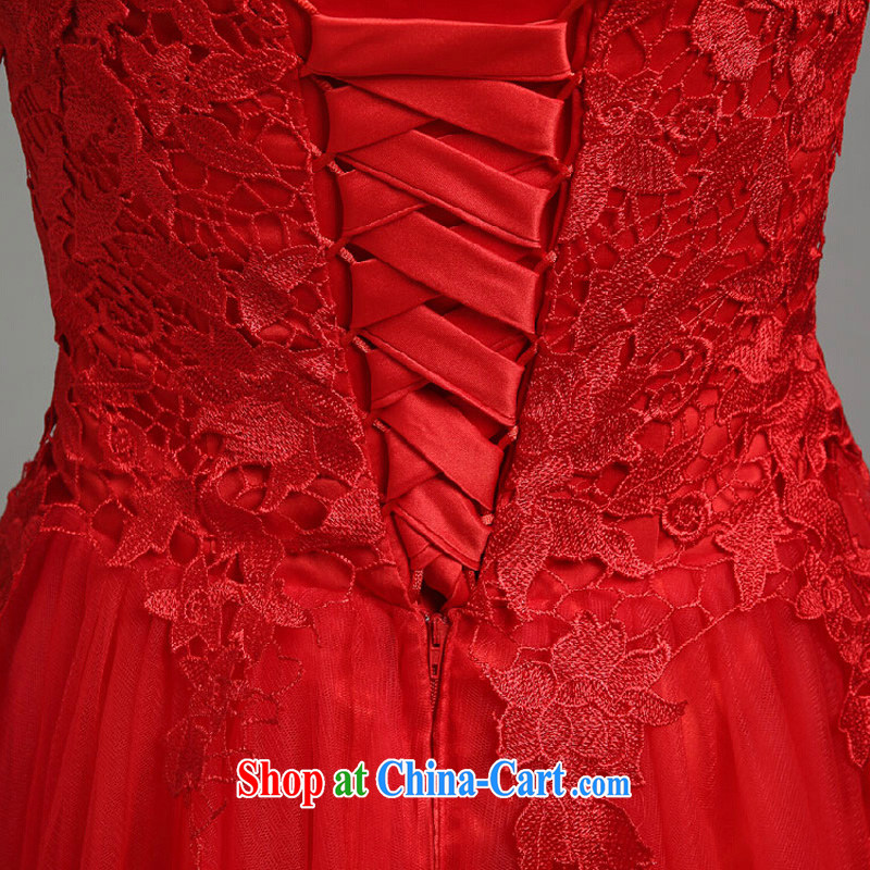 Summer long bows, serving 2015 new stylish red wedding dresses bridal wedding dresses toast XXL red, the color is still Windsor, shopping on the Internet