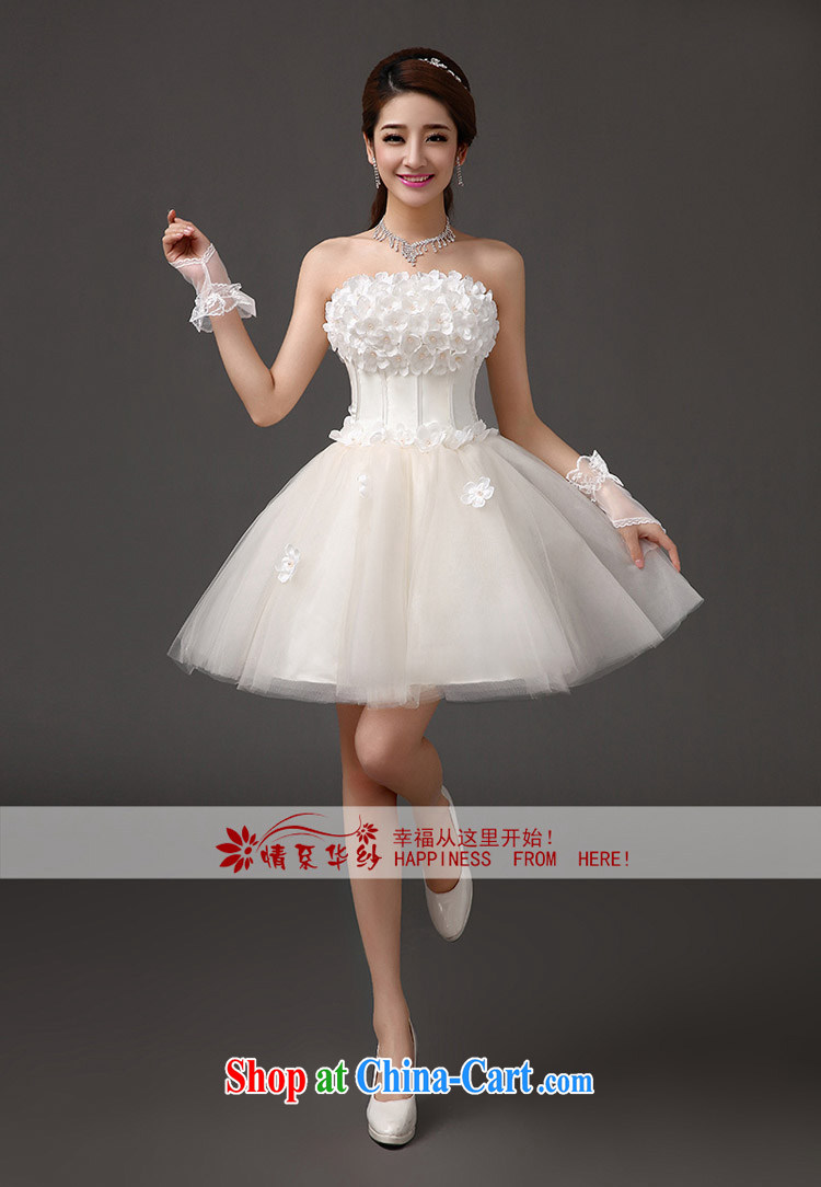 The china yarn bride's new 2015 marriage short wedding toast evening dress bridesmaid skirts dress show the evening gatherings annual erase chest dress champagne color. size does not accept return pictures, price, brand platters! Elections are good character, the national distribution, so why buy now enjoy more preferential! Health