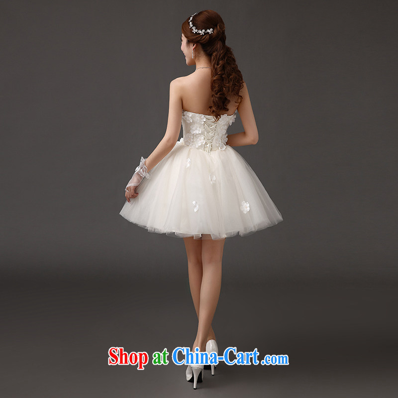 The china yarn bridal new 2015 marriage short wedding toast evening dress bridesmaid skirts dress show the evening gatherings annual erase chest dress champagne color. size does not accept return and china yarn, shopping on the Internet