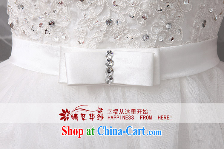 The china yarn 2015 new Korean wedding dresses lace bridesmaid serving short Evening Dress beauty and stylish small dress short wedding banquet hosted performances serving white. size does not accept return pictures, price, brand platters! Elections are good character, the national distribution, so why buy now enjoy more preferential! Health