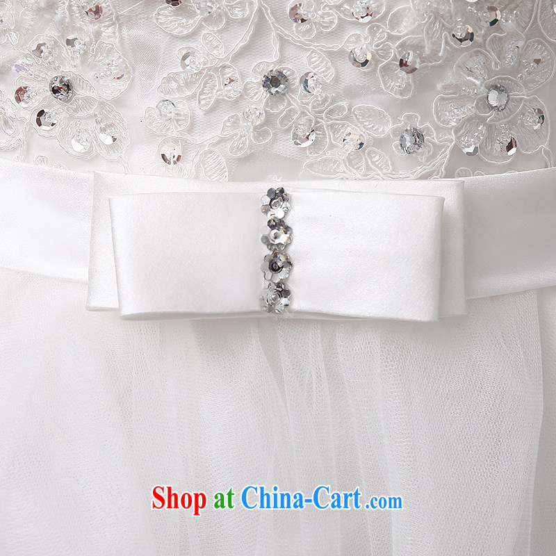 The china yarn 2015 new Korean wedding dresses lace bridesmaid serving short Evening Dress beauty and stylish small dress short wedding banquet hosted performances serving white. size does not accept return and china yarn, shopping on the Internet