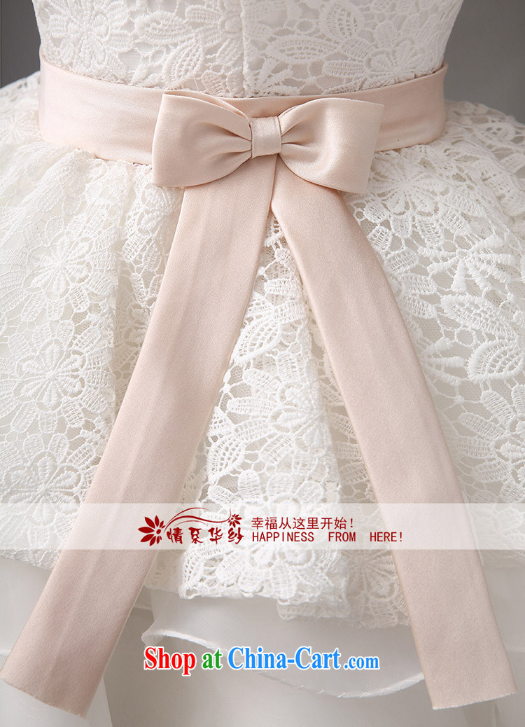 The china yarn bridal short wedding toast dress banquet presided over a short skirt bridesmaid dress Princess dresses white. size does not accept return pictures, price, brand platters! Elections are good character, the national distribution, so why buy now enjoy more preferential! Health