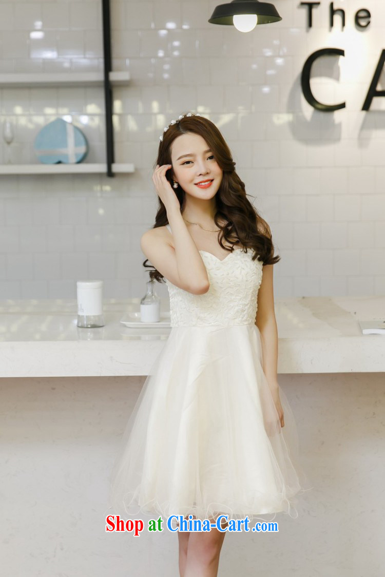 Yu Cisco's 2015 summer new strap with the Pearl River Delta (PRD sweet yarn a little gift dress Korean fashion V collar style bridesmaid dresses 7021 white L pictures, price, brand platters! Elections are good character, the national distribution, so why buy now enjoy more preferential! Health