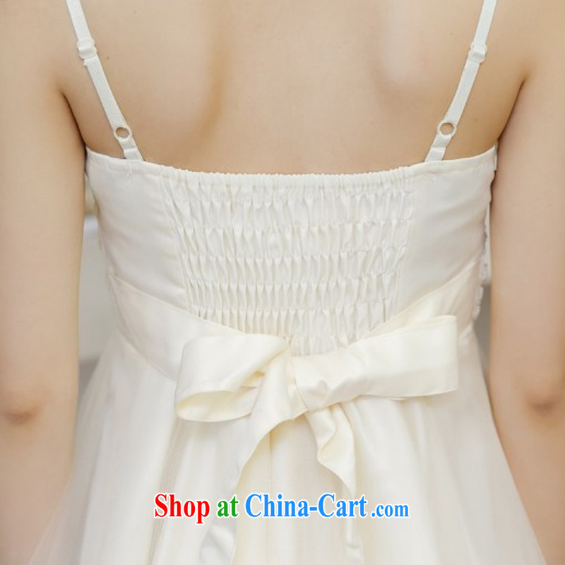 Yu Cisco's 2015 summer new strap with the Pearl River Delta (PRD sweet yarn a small gift as well as Korean fashion V collar style bridesmaid dresses 7021 white L Haneda, Cisco, and shopping on the Internet