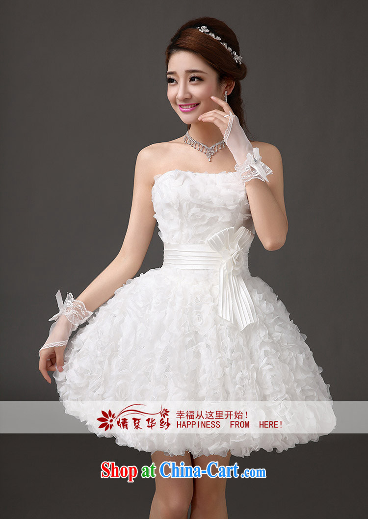 The china yarn 2015 stylish and sweet little dress lace flowers dress Princess lantern skirt bridal short wedding dresses bridesmaid dress stage debut white. size does not accept return pictures, price, brand platters! Elections are good character, the national distribution, so why buy now enjoy more preferential! Health