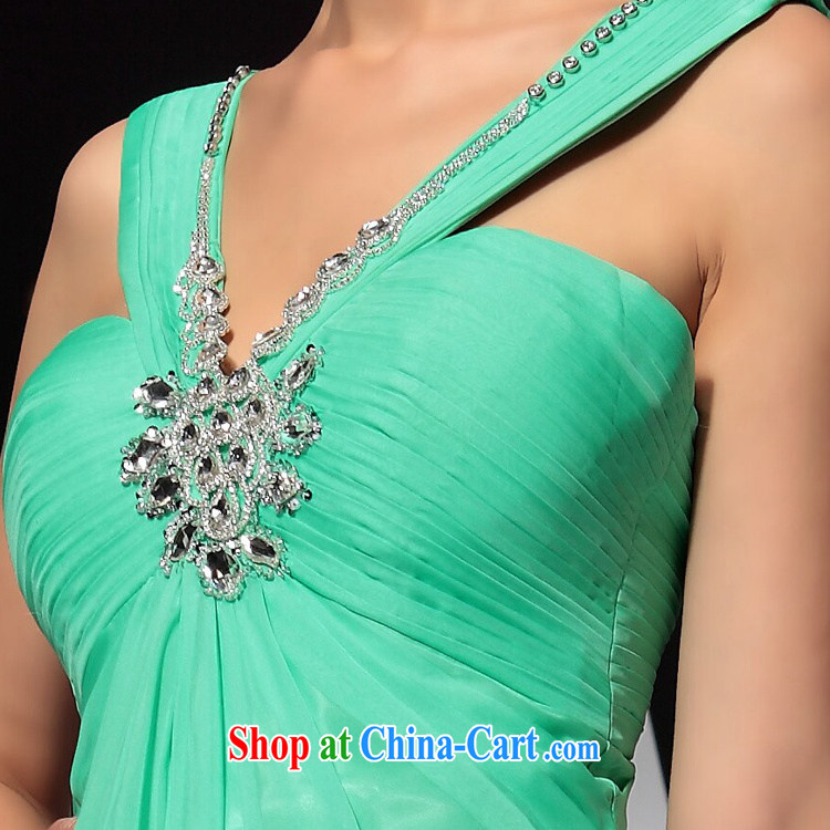 Multi-LAI Ki blue shoulders upscale dinner banquet dress green L pictures, price, brand platters! Elections are good character, the national distribution, so why buy now enjoy more preferential! Health
