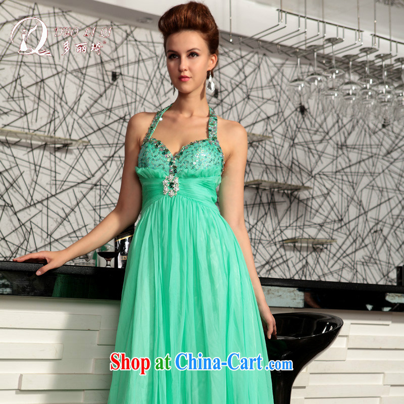 Multi-LAI Ki elegant double shoulder strap with long skirt 2015 Evening Dress sexy shaggy dress green XXL, Lai Ki (Doris dress), and, on-line shopping