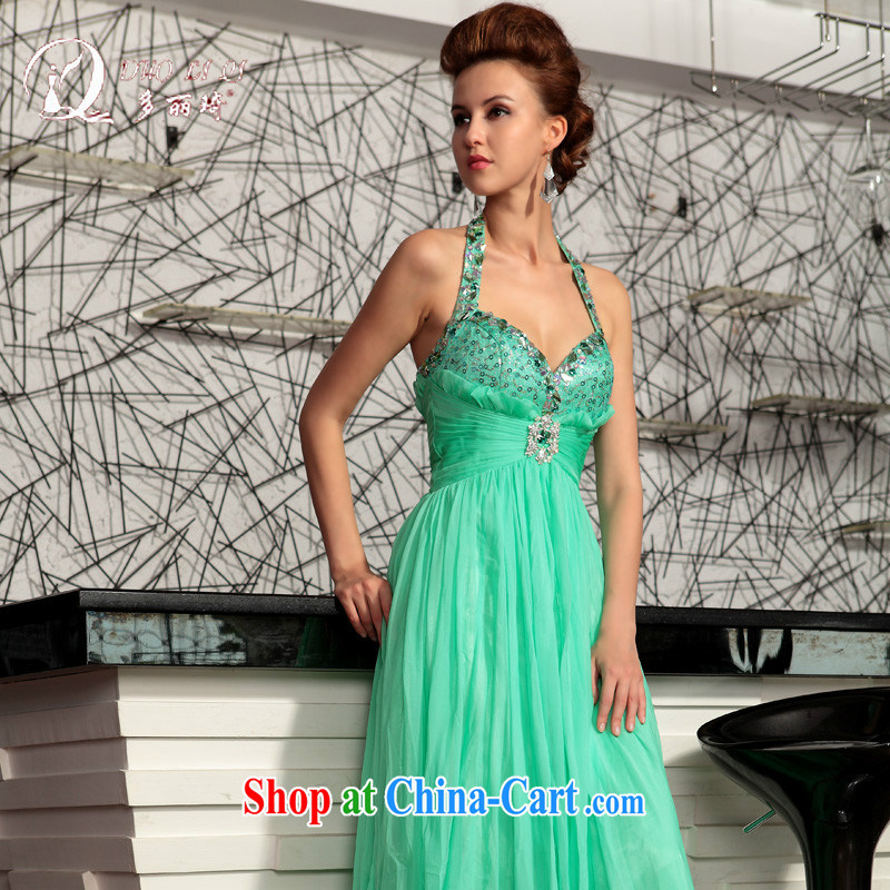 Multi-LAI Ki elegant double shoulder strap with long skirt 2015 Evening Dress sexy shaggy dress green XXL, Lai Ki (Doris dress), and, on-line shopping