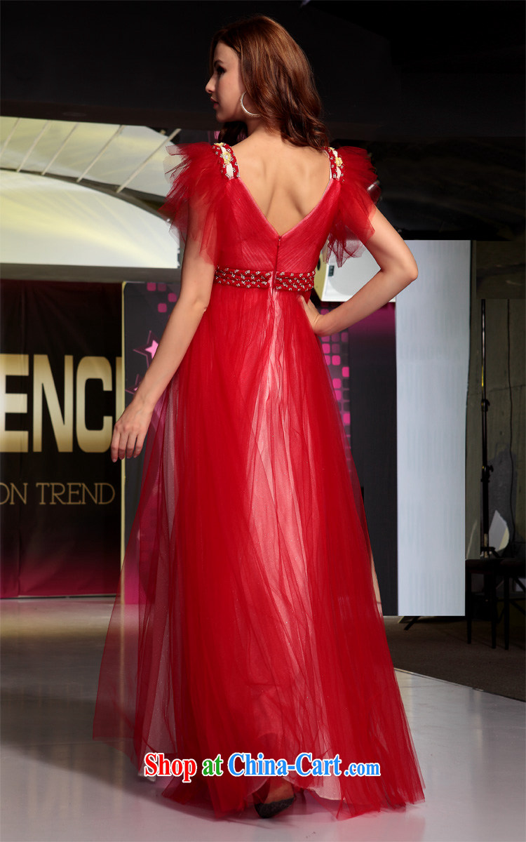 Doris Kay bridal red dress Deep V Web yarn bridal bridesmaid dresses toast red S pictures, price, brand platters! Elections are good character, the national distribution, so why buy now enjoy more preferential! Health