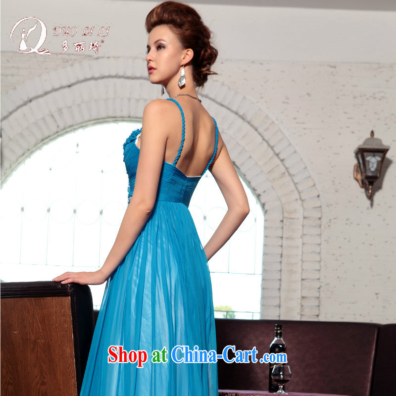 More LAI Ki 2015 spring straps ball banquet Evening Dress light blue XXL, Li Qi (Doris dress), and shopping on the Internet