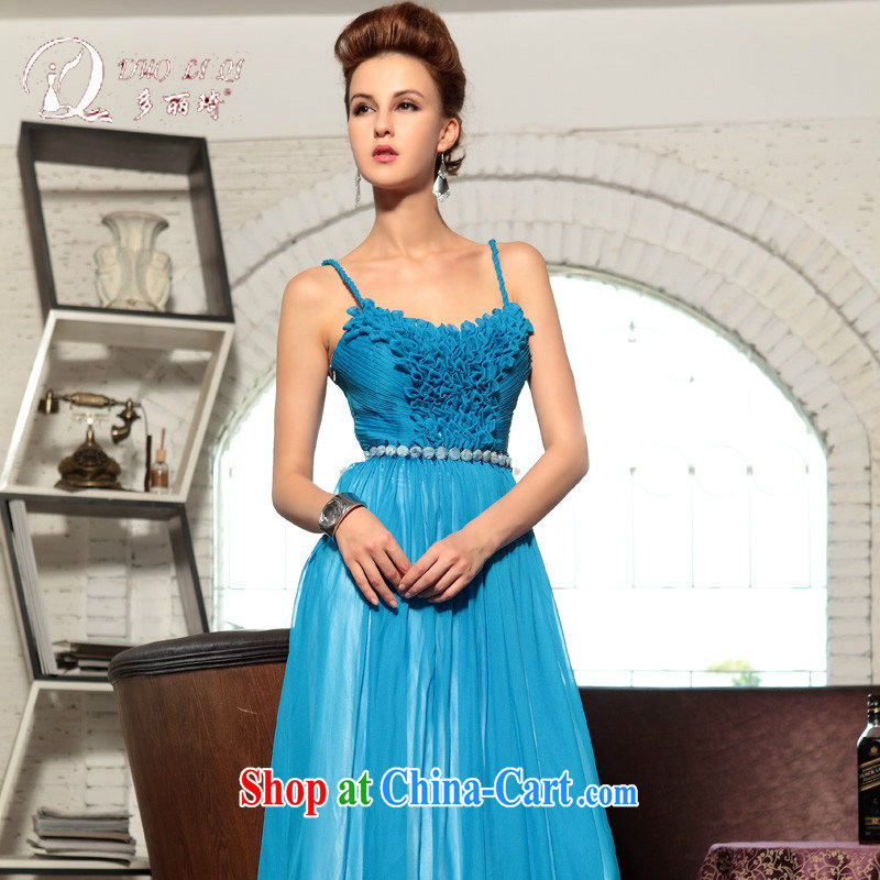 More LAI Ki 2015 spring straps ball banquet Evening Dress light blue XXL, Li Qi (Doris dress), and shopping on the Internet
