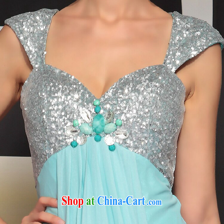 Multi-LAI Ki Deep V package arm dress upscale reception Evening Dress Company Annual dress light blue L pictures, price, brand platters! Elections are good character, the national distribution, so why buy now enjoy more preferential! Health