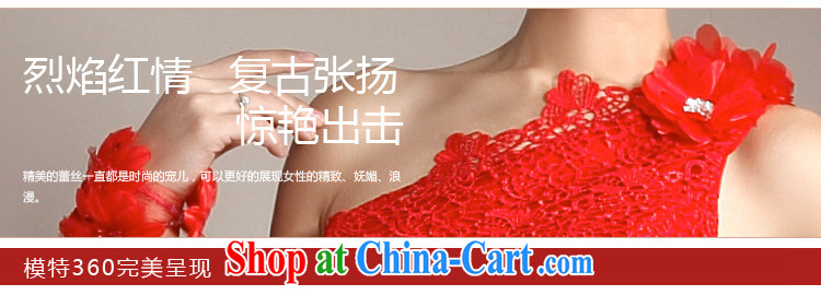 The Champs Elysees, as soon as possible, high-end Magenta lace single shoulder dress uniform toasting bride marriage after a long small tail 2015 new stylish wedding red XXL pictures, price, brand platters! Elections are good character, the national distribution, so why buy now enjoy more preferential! Health