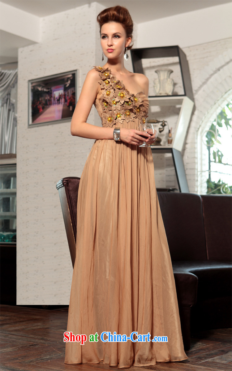 Multi-LAI Ki ball dress, shoulder-length dresses, wedding dresses tea color XXL pictures, price, brand platters! Elections are good character, the national distribution, so why buy now enjoy more preferential! Health
