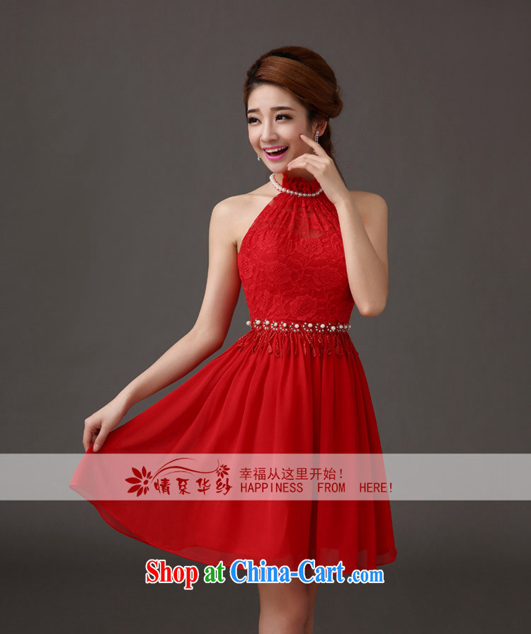 The china yarn 2015 new marriages small dress red hook also stylish short skirts wedding dresses bows dress Red. size does not accept return pictures, price, brand platters! Elections are good character, the national distribution, so why buy now enjoy more preferential! Health
