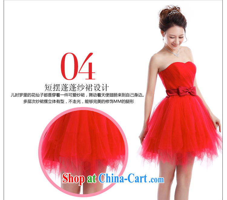 Beijing, Hong Kong, 2015 as soon as possible new betrothal wedding dress bridesmaid Service Bridal toast serving small dress skirt red erase chest shaggy dress short XXL pictures, price, brand platters! Elections are good character, the national distribution, so why buy now enjoy more preferential! Health