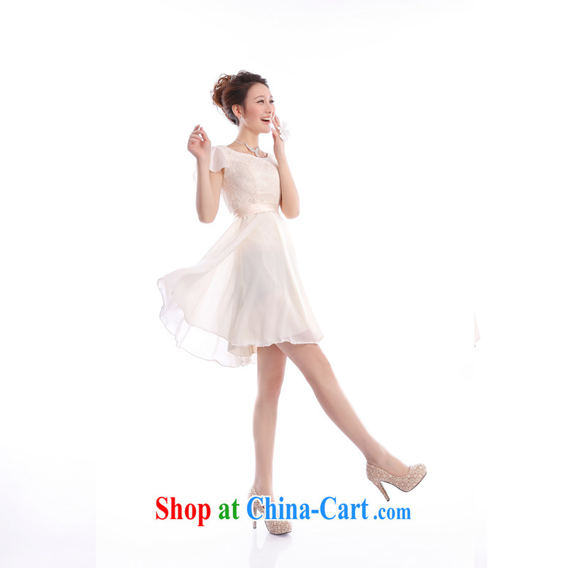 The Champs Elysees, as soon as possible, and the new 2015 small dress dresses and sisters dress bridesmaid clothing short shoulders Princess skirt champagne color champagne color XXL, Hong Kong, and, shopping on the Internet