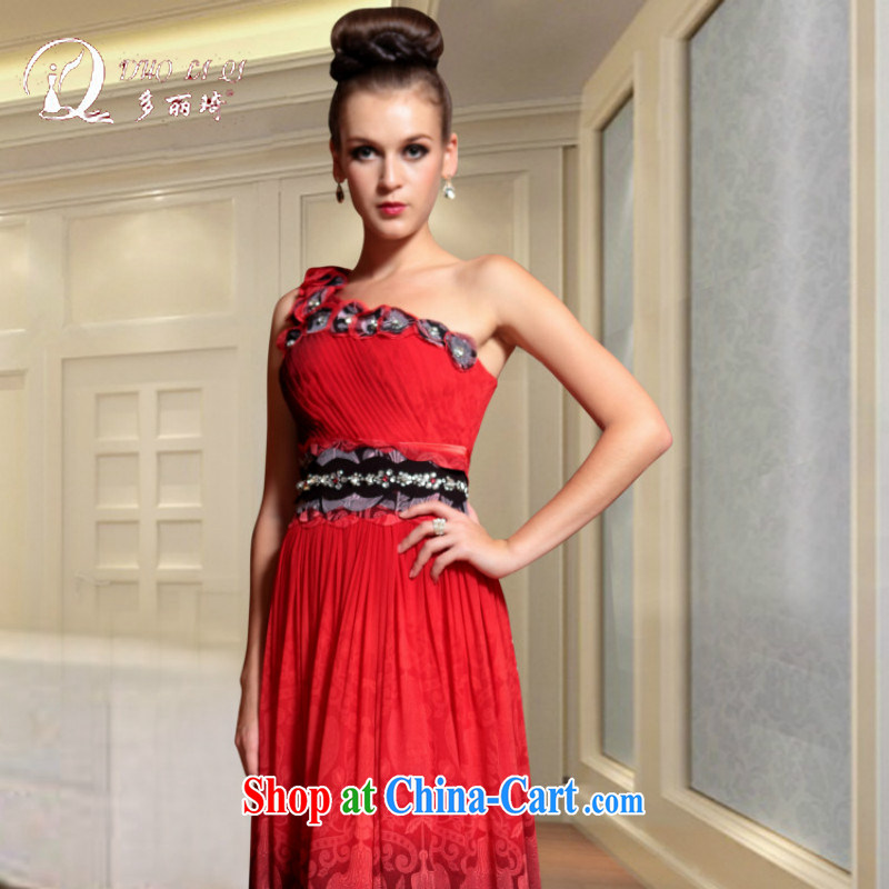 More LAI Ki Europe Evening Dress dress dress annual cheongsam dress red L