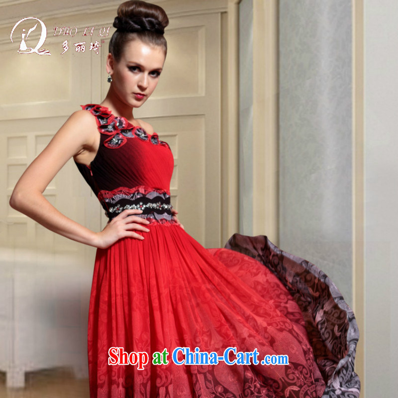 More LAI Ki Europe Evening Dress dress dress annual cheongsam dress red L, Li Qi (Doris dress), and shopping on the Internet