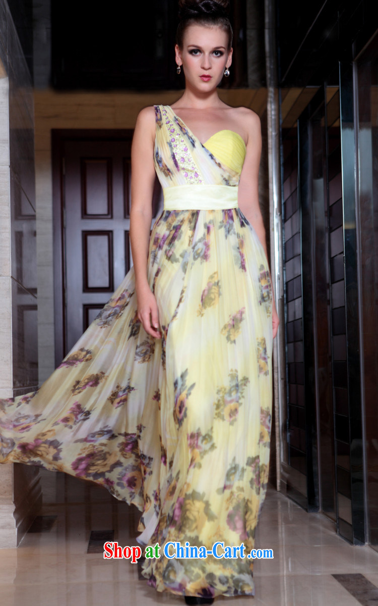 Multi-LAI Ki Europe Evening Dress 2015 with evening wine dinner serving Korean light yellow XXL pictures, price, brand platters! Elections are good character, the national distribution, so why buy now enjoy more preferential! Health