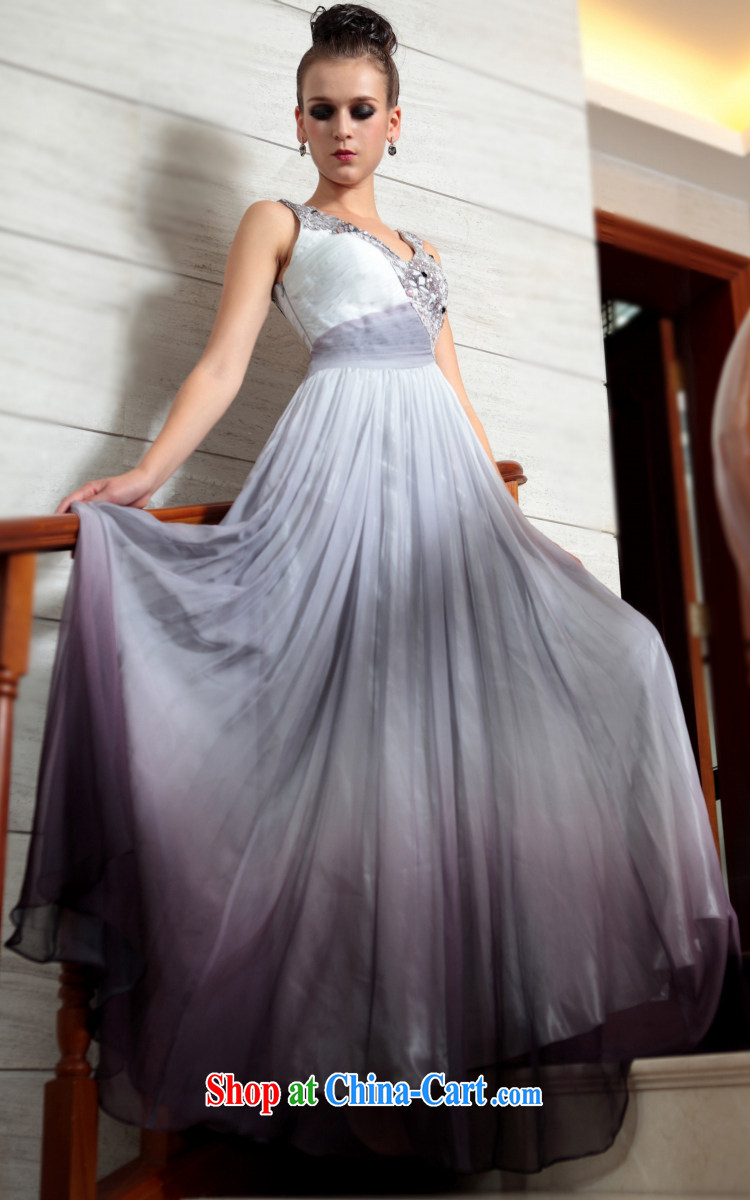 Multi-LAI Ki Europe Evening Dress new/boutique upscale wedding dresses/crafting high dress dress light gray XXL pictures, price, brand platters! Elections are good character, the national distribution, so why buy now enjoy more preferential! Health