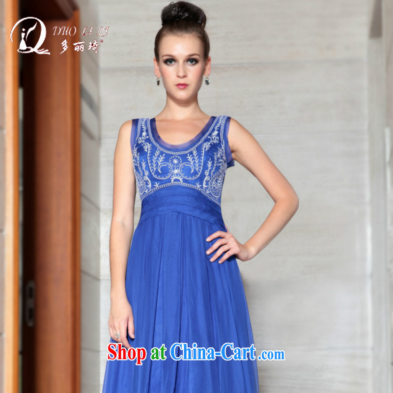 More than Lai Ki Europe high quality Evening Dress 2015 multi-lai Ki blue sexy dress blue S