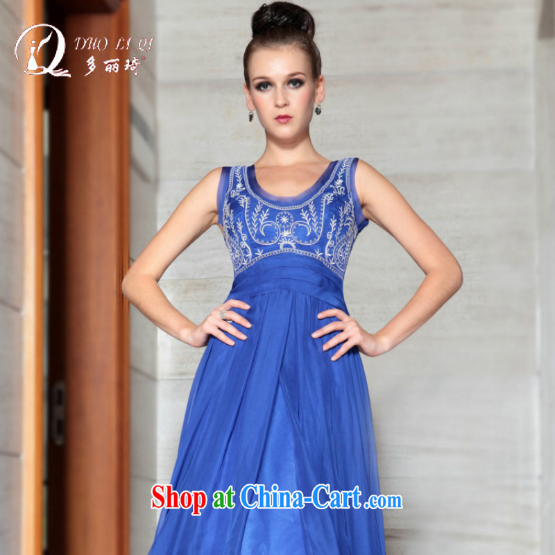 More than Li Qi high in Europe and Evening Dress 2015 multi-lai Ki blue sexy dress blue S, Li Qi (Doris dress), and, on-line shopping