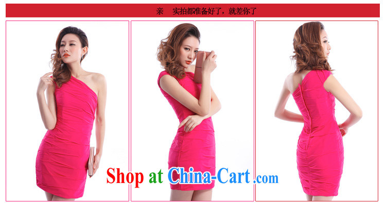 Beijing, Hong Kong, 2015 as soon as possible new single shoulder Evening Dress short skirt sexy short bag and dress night annual store women small dress evening dress rose red XXL pictures, price, brand platters! Elections are good character, the national distribution, so why buy now enjoy more preferential! Health