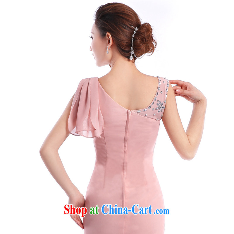 The Champs Elysees, as soon as possible, spring and summer bridesmaid dresses small toast women serving short shoulders wedding Evening Dress snow woven dresses annual 2015 package and dresses stylish bare pink M, Hong Kong, and, shopping on the Internet