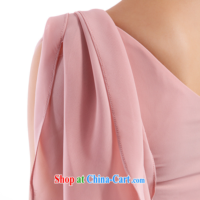 The Champs Elysees, as soon as possible, spring and summer bridesmaid dresses small toast women serving short shoulders wedding Evening Dress snow woven dresses annual 2015 package and dresses stylish bare pink M, Hong Kong, and, shopping on the Internet
