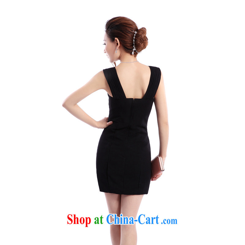Beijing, Hong Kong, 2015 as soon as possible new evening dress Short package and sexy night evening dress stylish dinner party Annual Meeting Small dress black XXL, Hong Kong, and, on-line shopping