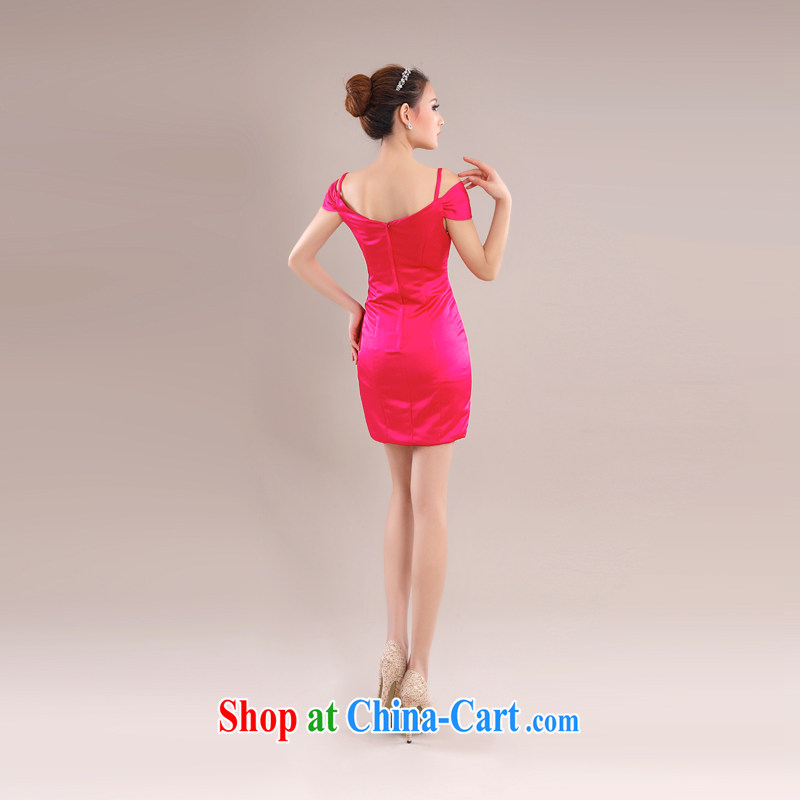 Beijing, Hong Kong, 2015 as soon as possible new style night dress of red short bridesmaid service packages and beauty dresses bows dress of red XXL, Hong Kong, and, shopping on the Internet