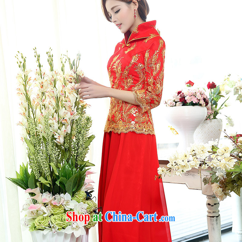 Access to and the Su-2015 new spring decor, simple girl with Chinese Antique wedding dresses dress toast two-piece long 1509 A and Ho Kim XXXL, access to good. The show, shopping on the Internet